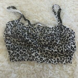 Victoria’s Secret PINK Black & White animal print bralette medium